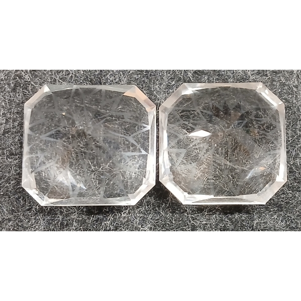 LOT OF 2 - OCTAGON CUT LOOSE NATURAL SIGNATURE FANCY MERMAID ROCK QUARTZ ($16,490.00 APPRAISAL)