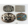 Image 1 : LOT OF 4 - POLICE, NATIONAL FIREARMS ASSOCIATION & US AIR FORCE BELT BUCKLES