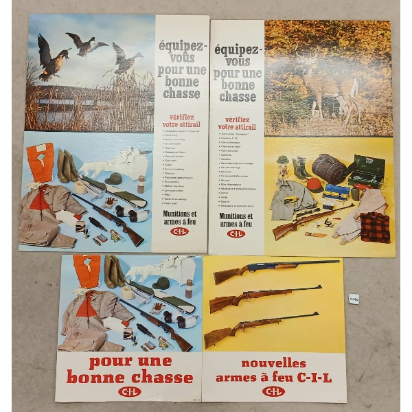 LOT OF 4 - FRENCH CIL POSTERS & ADVERTISEMENTS