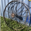 Image 1 : LOT OF 2 - STEEL WAGON WHEELS - 4 FOOT