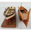 Image 3 : LOT OF 2 - MALTA VIKING LONGBOAT & ROWBOAT MODELS W/ STANDS