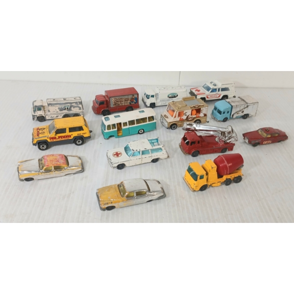 LOT OF 14 - DIECAST MODELS - INCL CORGI, HUSKY, MAJORETTE, ETC