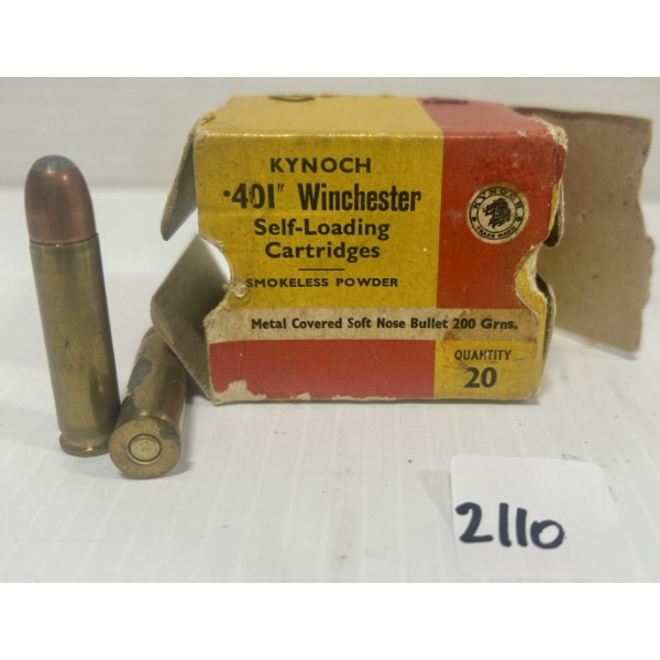 AMMO: 20X KYNOCH .401 WSL - 200 GR SP