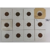 Image 2 : LOT OF 12 - 1887 - 1908 US INDIAN HEAD PENNIES