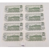 Image 2 : LOT OF 8 - 1973 CDN $1 BANKNOTES - SEQUENTIAL & UNCIRCULATED