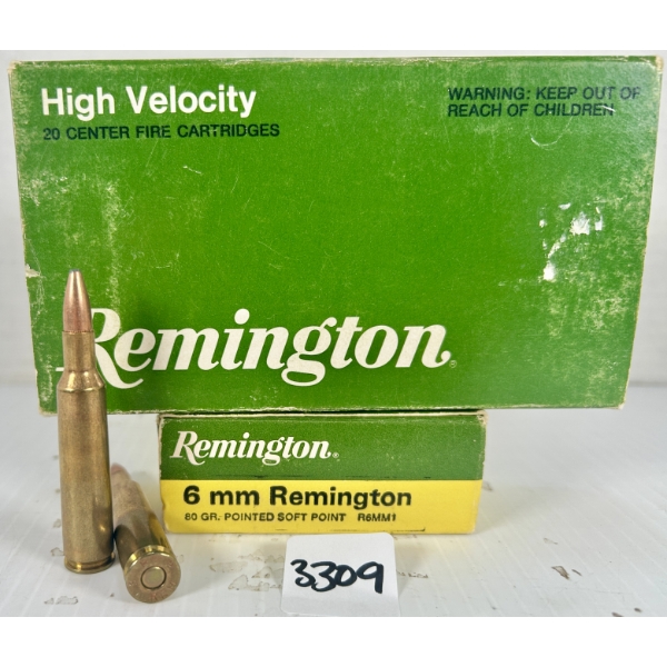 AMMO: 40X REMINGTON 6 MM REM - 80 GR SP