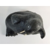 Image 7 : WALRUS BY L. AALLAK(?) - STONE W/ IVORY TUSKS