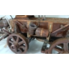 Image 8 : FOLK ART COVERED WAGON W/ DRAW HORSES