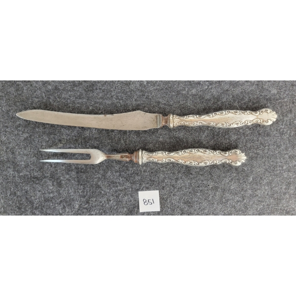 LOT OF 2 - STERLING SILVER CARVING UTENSILS 