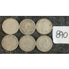 Image 2 : LOT OF 6 - 1940-1965 CDN 25 CENT COINS