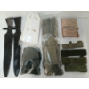 Image 3 : JOB LOT - CDN BAYONET FROGS, LEATHER SHEATHS, BANDAGES, HELMET NET & MISC WEB GEAR