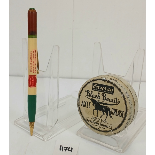 LOT OF 2 - EN-AR-CO BLACK BEAUTY AXLE GREASE & MECHANICAL PENCIL