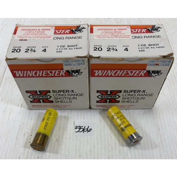 AMMO: 50 X MIXED 20 GA 2 3/4 INCH NO 4