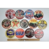 Image 1 : LOT OF 13 - TIN & PLASTIC GARAGE SIGNS - INCL SUNOCO, TEXACO, GULF, INDIAN MOTORCYCLE, ETC