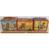 Image 2 : LOT OF 3 -WILD BILL HICKOK, DAVY CROCKETT & THE LONE RANGER METAL LUNCHBOXES