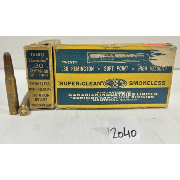 AMMO: 40X CIL .30 REMINGTON - 170 GR SP