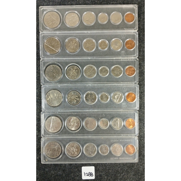 LOT OF 6 - 1980-1984 CDN DENOMINATION COIN SETS
