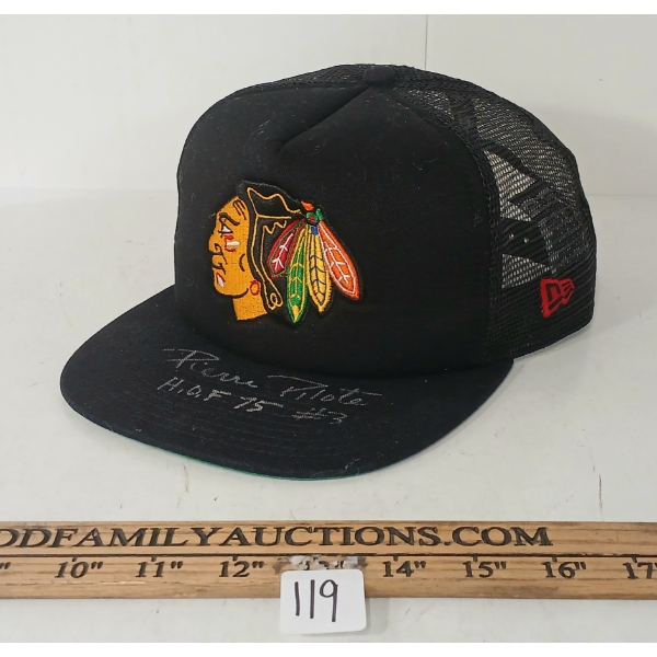 CHICAGO BLACK HAWKS PIERRE PILOTE - AUTOGRAPHED NHL SNAP-BACK CAP