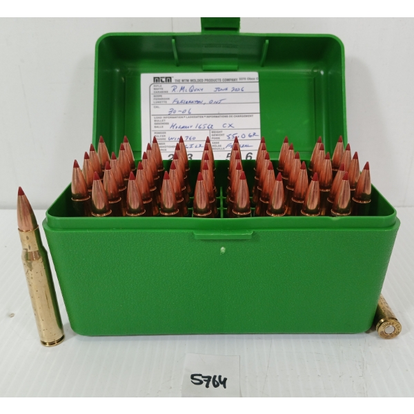 AMMO: 50X MIXED .30-06 SPRG - 165GR - HORNADY CX - RELOADS