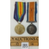 Image 1 : LOT OF 2 - WWI MEDALS - PTE. W.C. TENBETH CAN. LABR. BN.