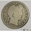 Image 3 : 1906 U.S. SILVER BARBER HALF DOLLAR