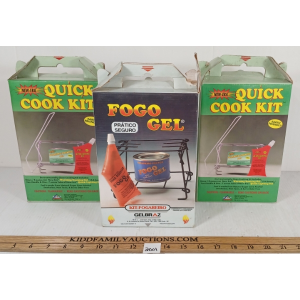 LOT OF 3 - FOGO GEL & QUICK COOK KITS