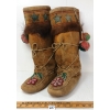 Image 1 : PAIR OF TALL BEADED MOOSE MUKLUKS