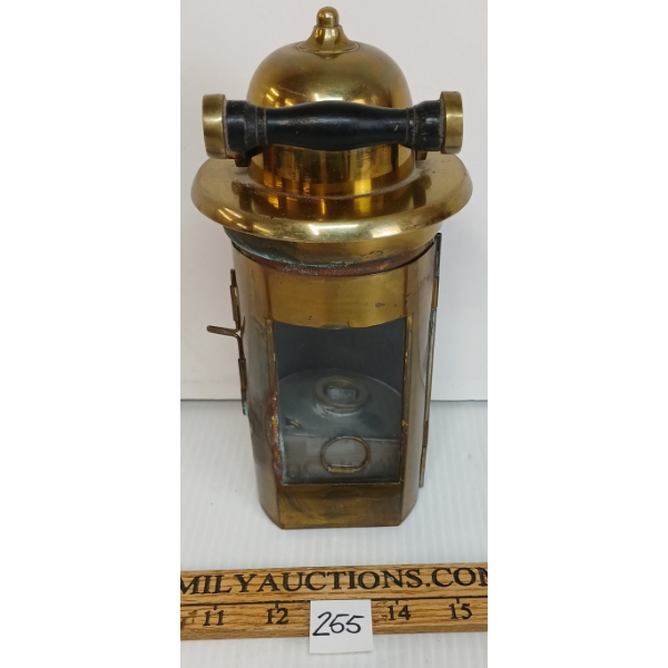 ENGLISH RAILROAD BRASS LAMP 