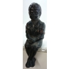 Image 1 : CONCRETE BLACK AMERICANA 'BOY FISHING' STATUE