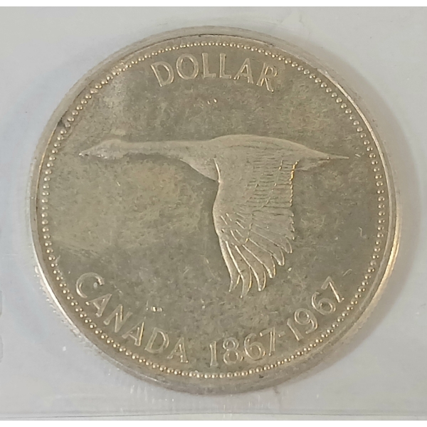 1967 CDN SILVER DOLLAR - CCCS GRADED