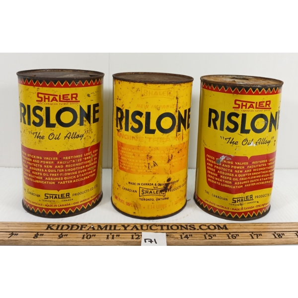 LOT OF 3 - RISLONE ENGINE TREATMENT & OIL QT CANS