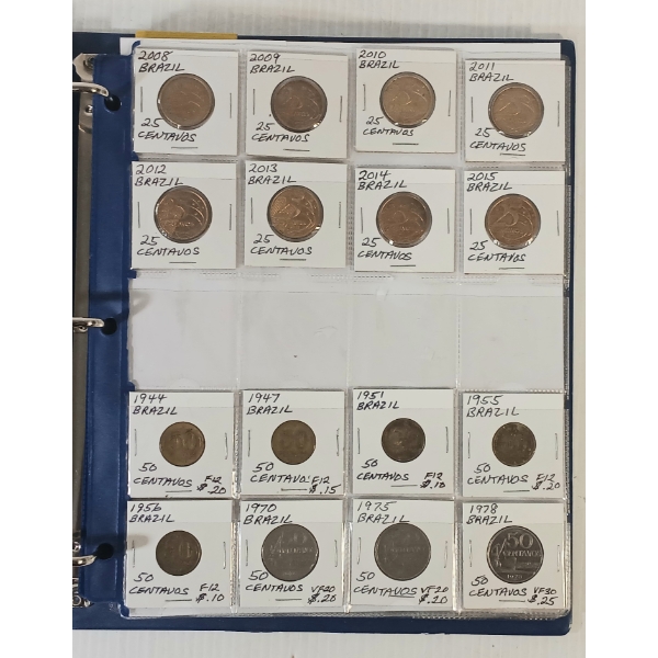 WORLD COINS BINDER - INCL BOLIVIA - CAMBODIA