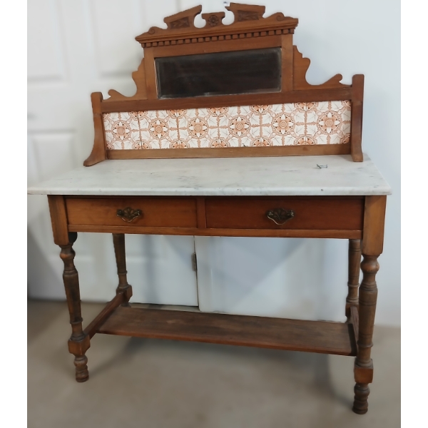 MARBLE TOP WASH STAND