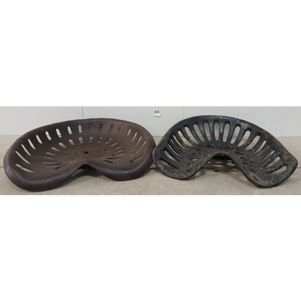 LOT OF 2 - ALUMINUM IMPLEMENT SEATS