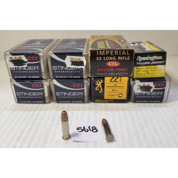 AMMO: 400X MIXED .22 LR - 32, 33 & 37GR - HP