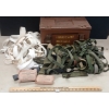 Image 1 : JOB LOT - CRATE W/ MISC SLINGS, FROGS, BELTS, ETC