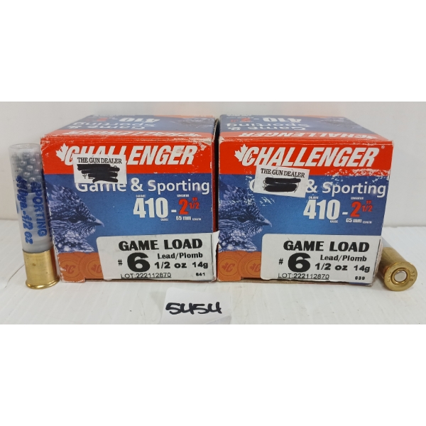 AMMO: 40X CHALLENGER .410GA - 2 1/2IN - #6 SHOT