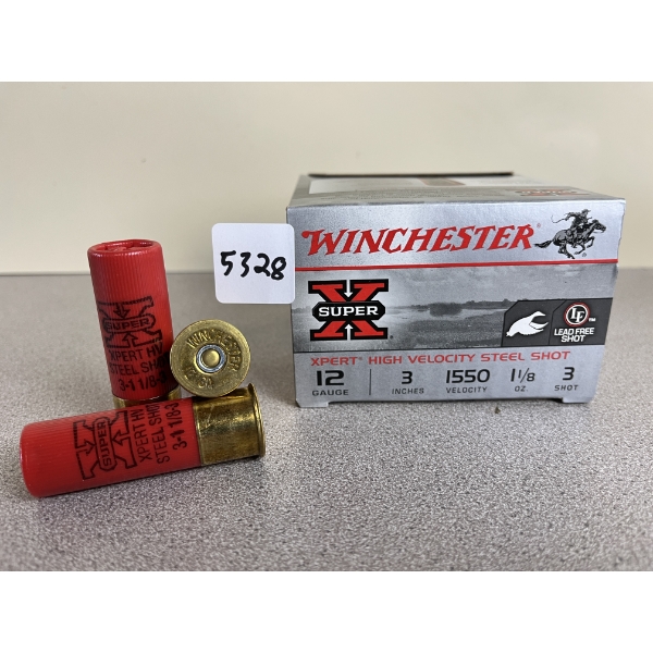 AMMO: 25X WINCHESTER 12 GA 3IN 1-1/8OZ NO3 STEEL