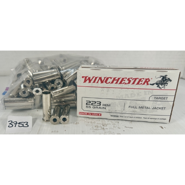 AMMO / BRASS: 20X LIVE WIN .223 REM - 55 GR FMJ & 160X BRASS .357 MAG
