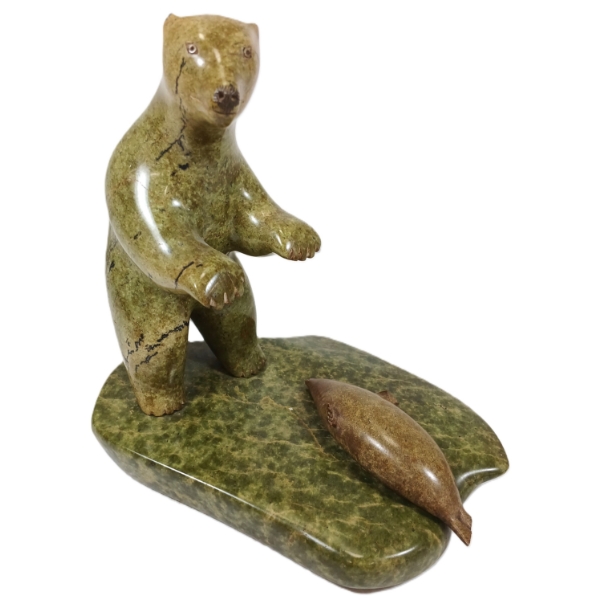 POLAR BEAR & SEAL BY ELIYAH PADLUQ (PRS CDN ARTIST) - STONE