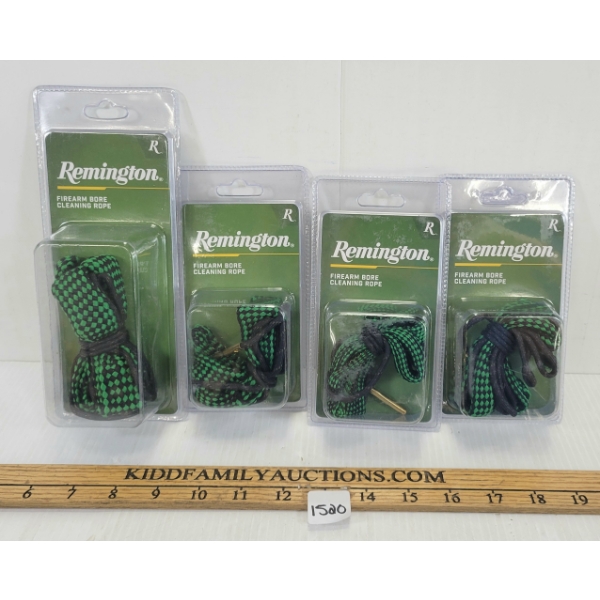 LOT OF 4 - REMINGTON FIREARM BORE CLEANING ROPES - INCL .22, .308 & .270