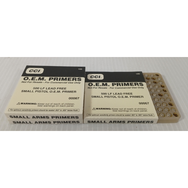 PRIMERS: APPROX 400X CCI SMALL PISTOL O.E.M. PRIMERS