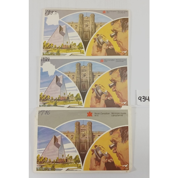 LOT OF 4 - RCM MINT SETS - 1983, 1984, 1986 & 1989