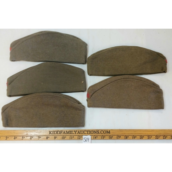 LOT OF 5 - YUGOSLAVIAN ARMY JNA SIDE CAPS