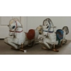 Image 1 : LOT OF 2 - SADDLE MATES CAST ALUMINUM HORSE RIDES