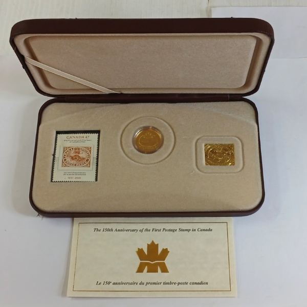RCM 150TH ANNIVERSARY OF FIRST CDN POSTAGE STAMP SET