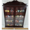 Image 2 : QTY OF RED ROSE TEAPOT FIGURINES W/ DISPLAY CASE