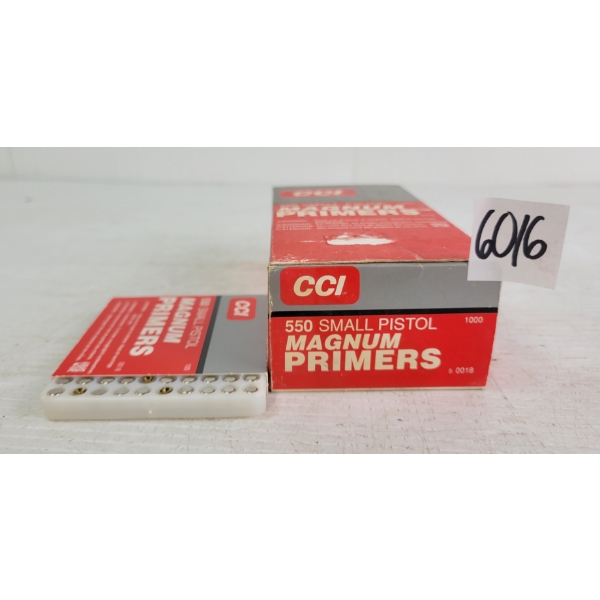 PRIMERS: 100X CCI #550 SMALL PISTOL MAGNUM PRIMERS