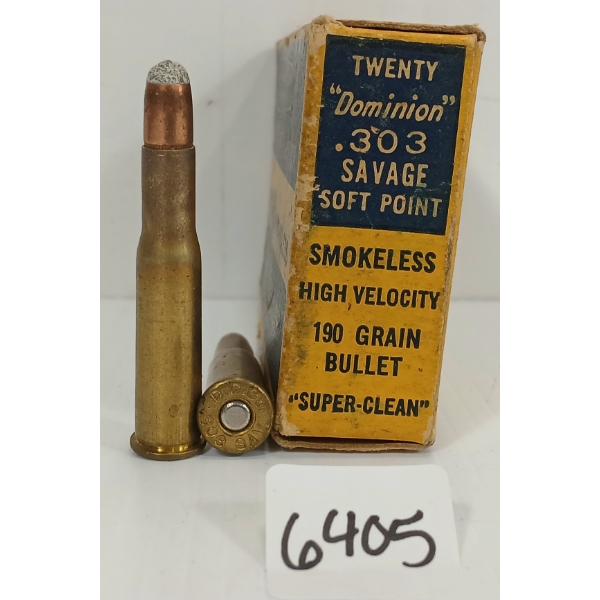 AMMO: 20X DOMINION .303 SAV - 190 GR. SP