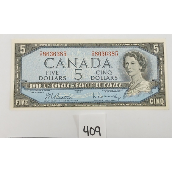 1954 CDN $5 BANKNOTE - UNCIRCULATED